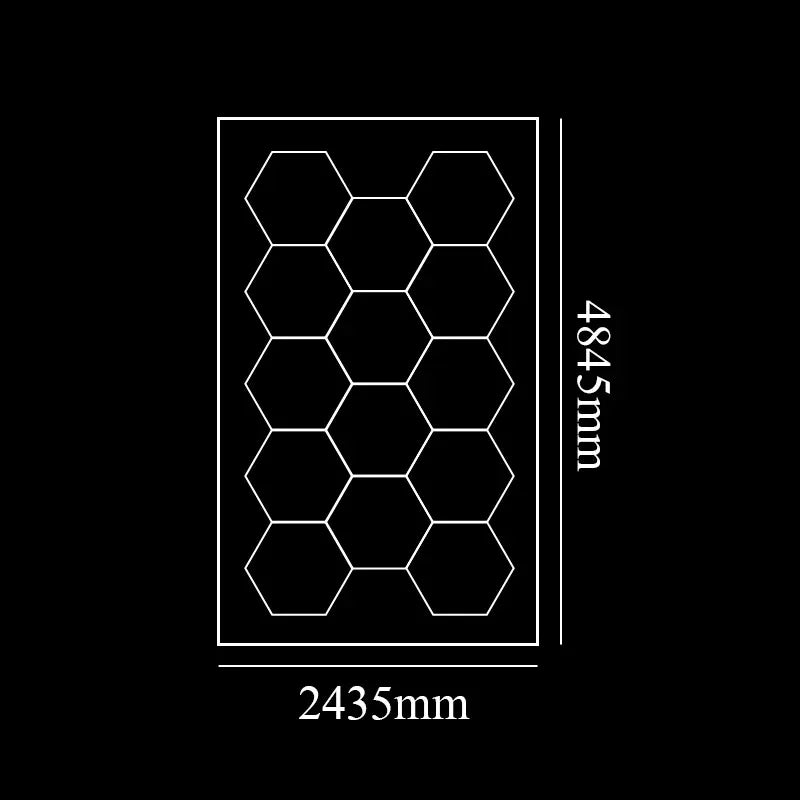 Honeycomb Hexagon LED Lighting For Garage Workshop Beauty Salon Office