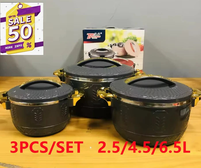 Plastic Lunchboxes 3 Pcs Set Durable Food Warmer Fresh Preservation