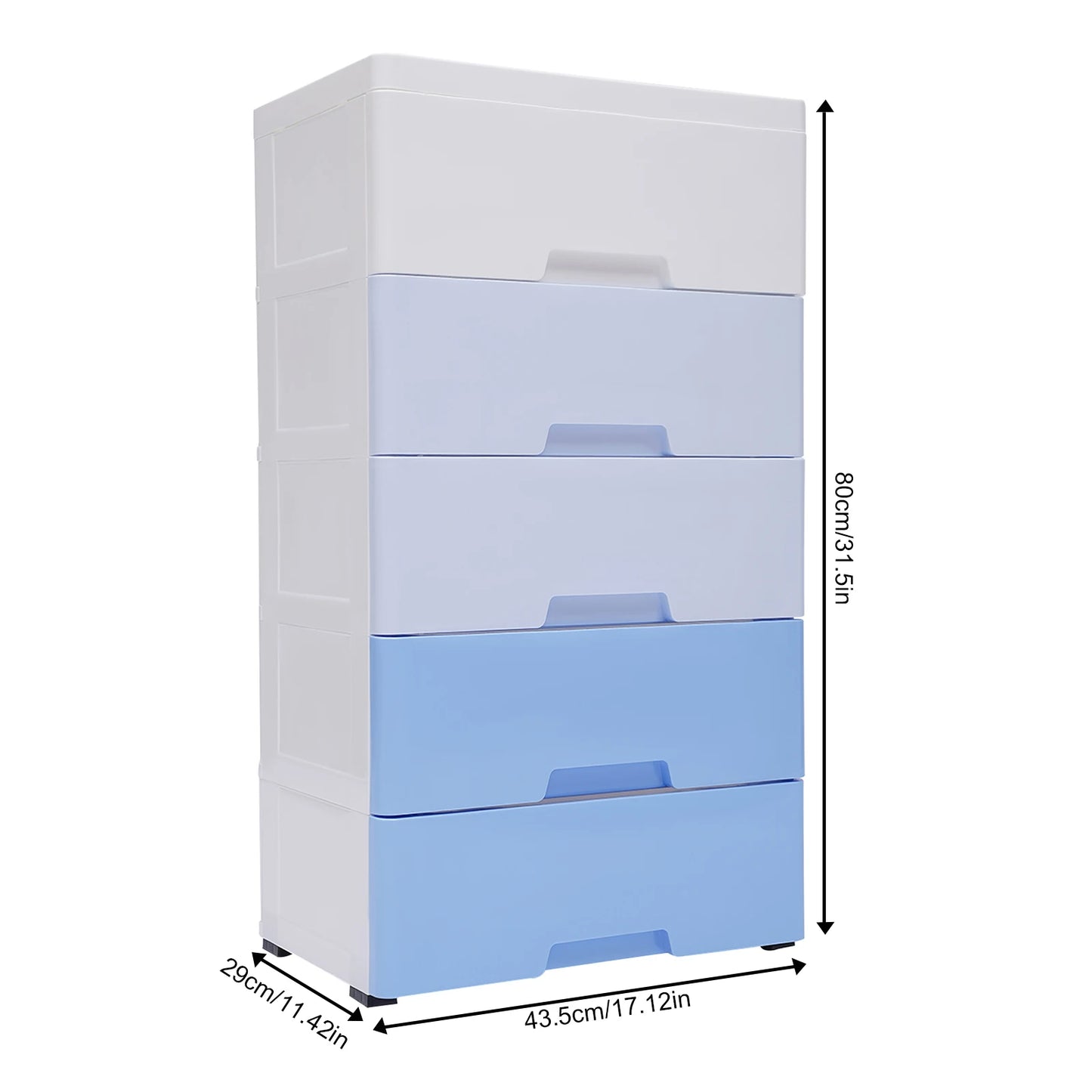 Five-Drawer Storage Cabinet for Bedroom Organization