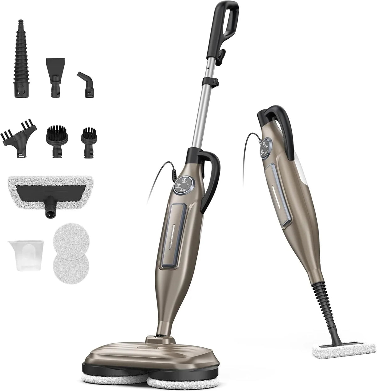 Devoac Steam Mop With Rotating Pad For Hardwood Laminate Floors