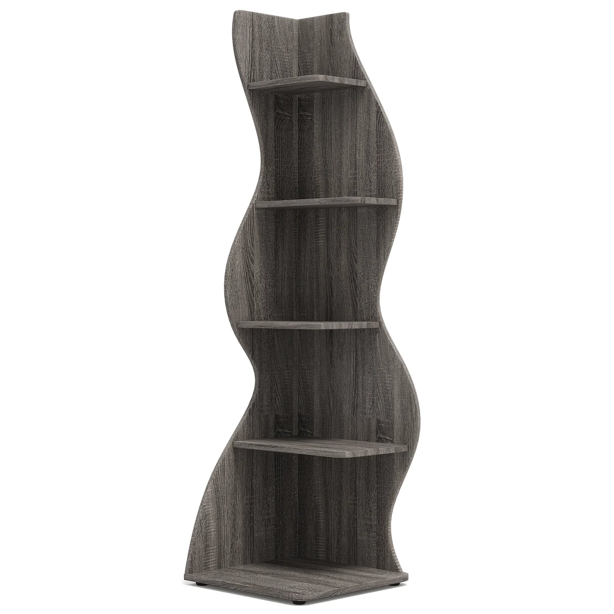 Tribesigns Modern 5 Tier Corner Shelf Bookcase Storage Rack Home
