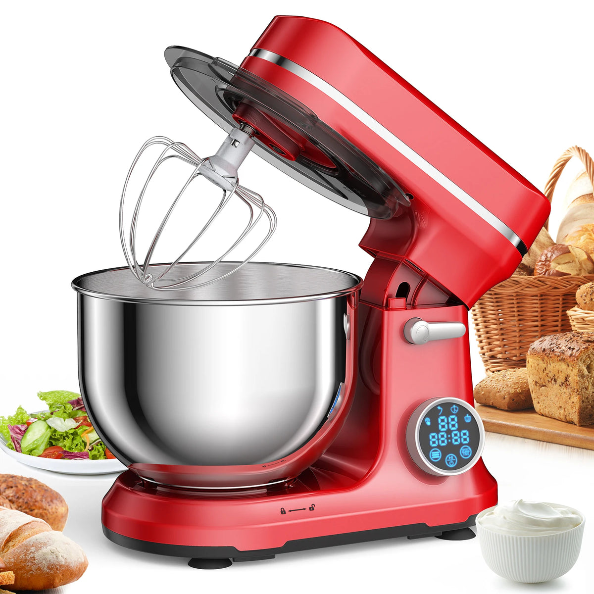 Biolomix Professional Kitchen Stand Mixer 1200W 11 Speed OLED Screen