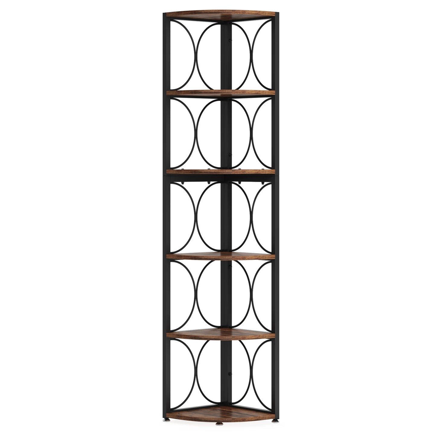 Tribesigns 6 Tier Tall Corner Shelf Unit For Living Room
