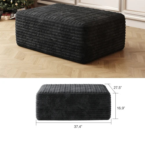 YQXH Cloud Style Sectional Sofa With Corduroy Cover And Memory Foam Cushions