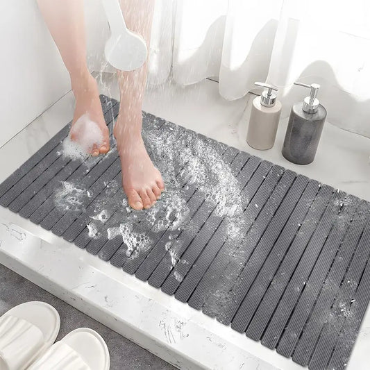 Nonslip Bathtub Mat With Suction Cups And Drain Holes
