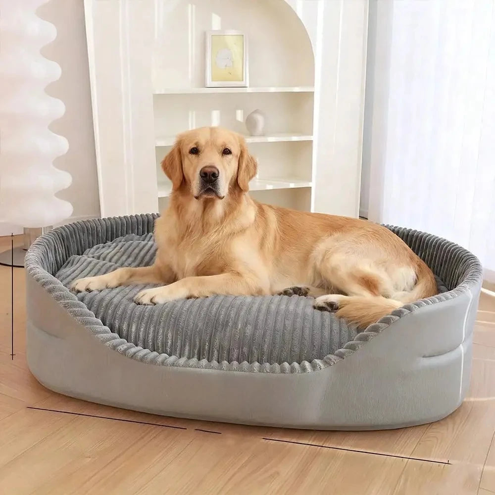 Machine Washable Soft Cozy Pet Bed With Warm Mat For All Seasons Indoor Outdoor