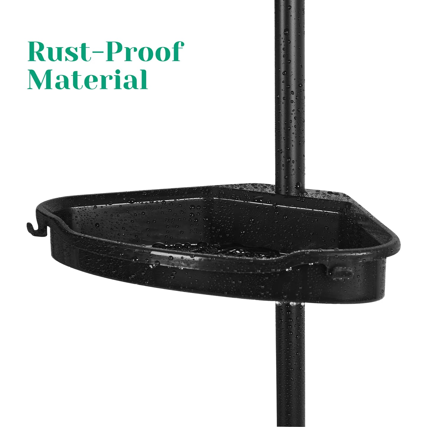 HiMISS Corner Shower Caddy Tension Pole Four Tier Storage Organizer