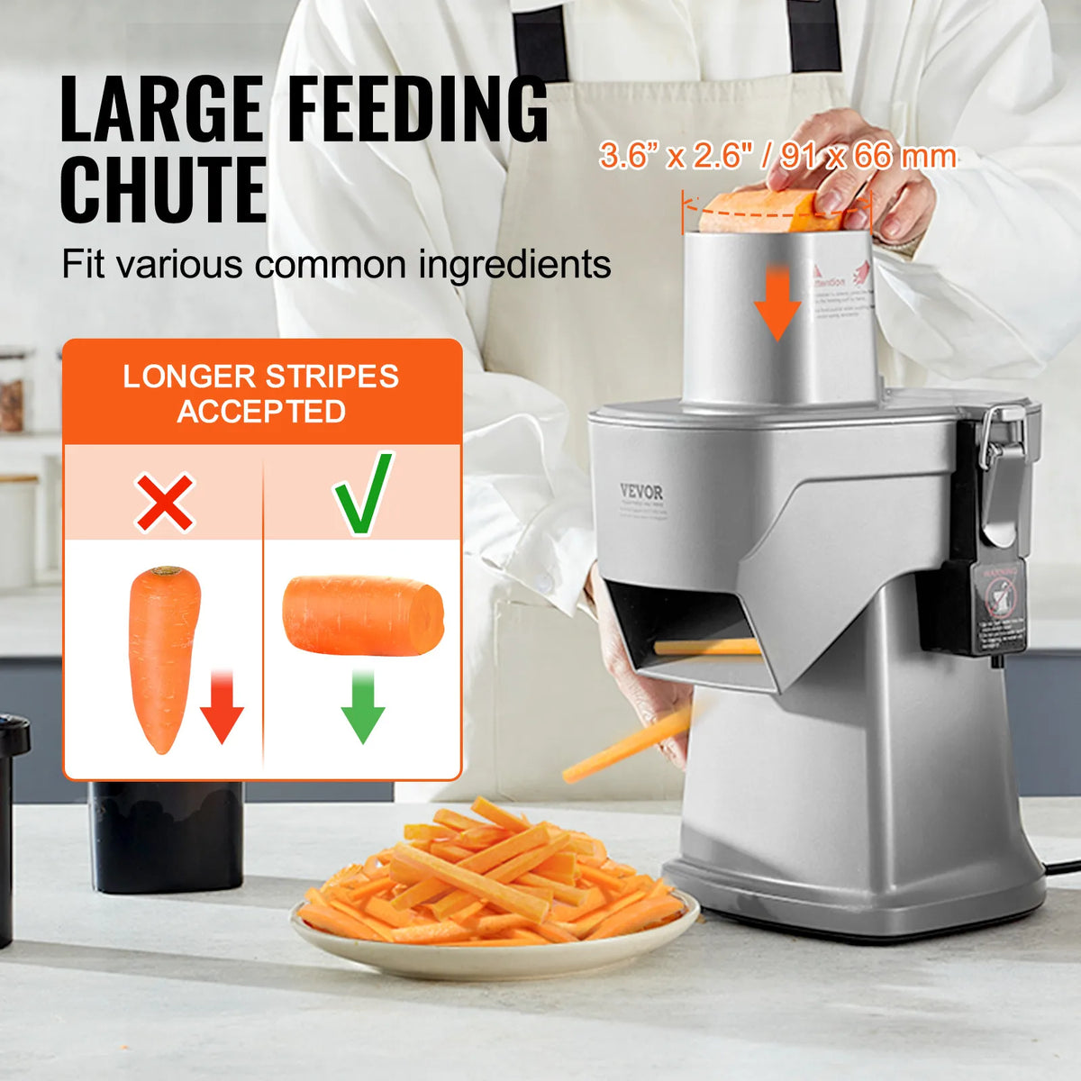 SucceBuy Electric Vegetable Slicer 4 In 1 Multifunctional Food Cutter