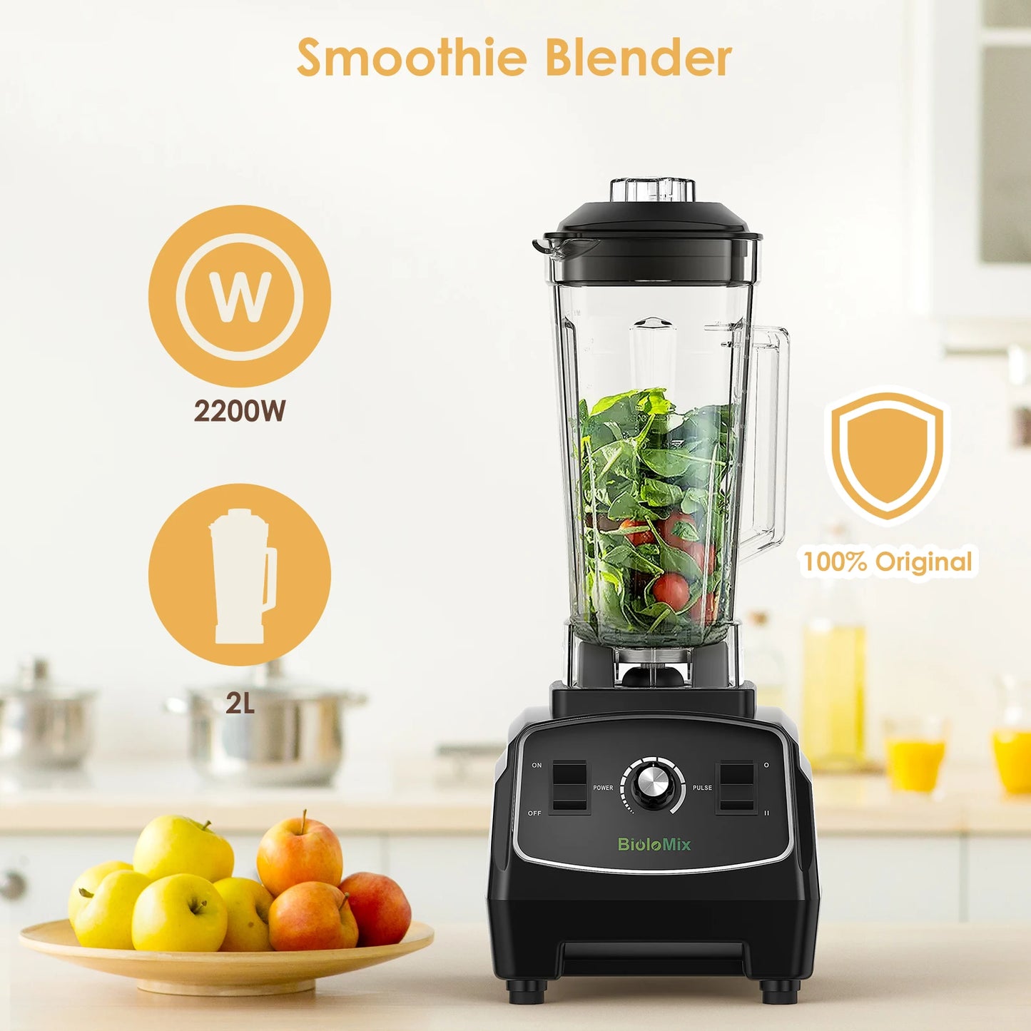 Biolomix Heavy Duty Commercial Blender Mixer Juicer