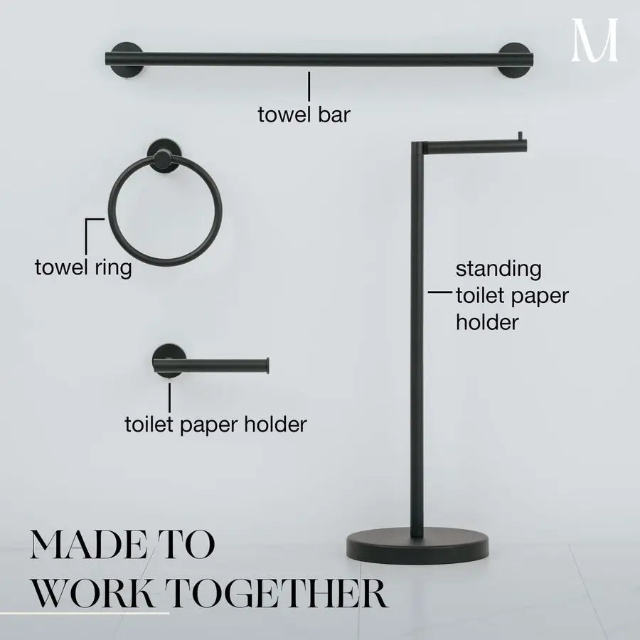 XMSJ Freestanding Toilet Paper Holder For 4 Rolls Stainless Steel