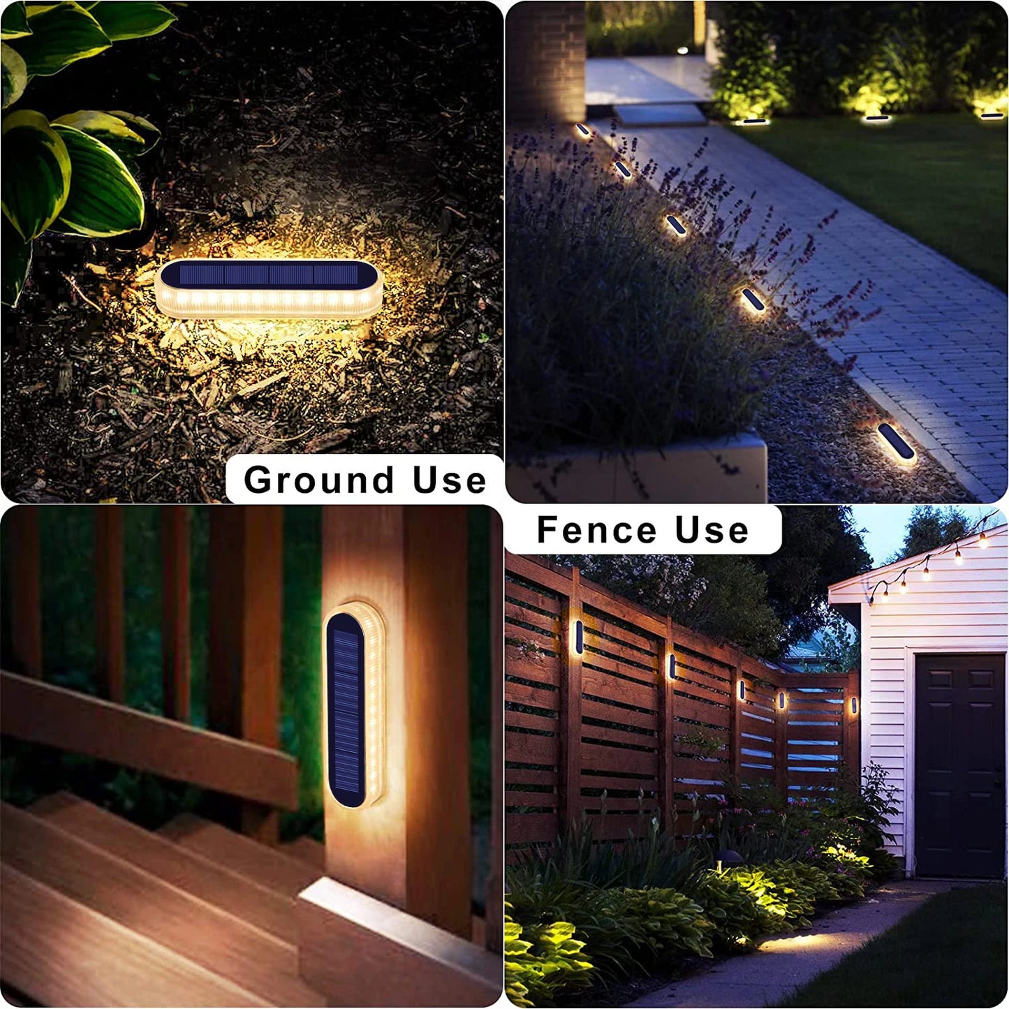 Solar Deck Lights Waterproof IP68 LED Step Lights Garden Outdoor
