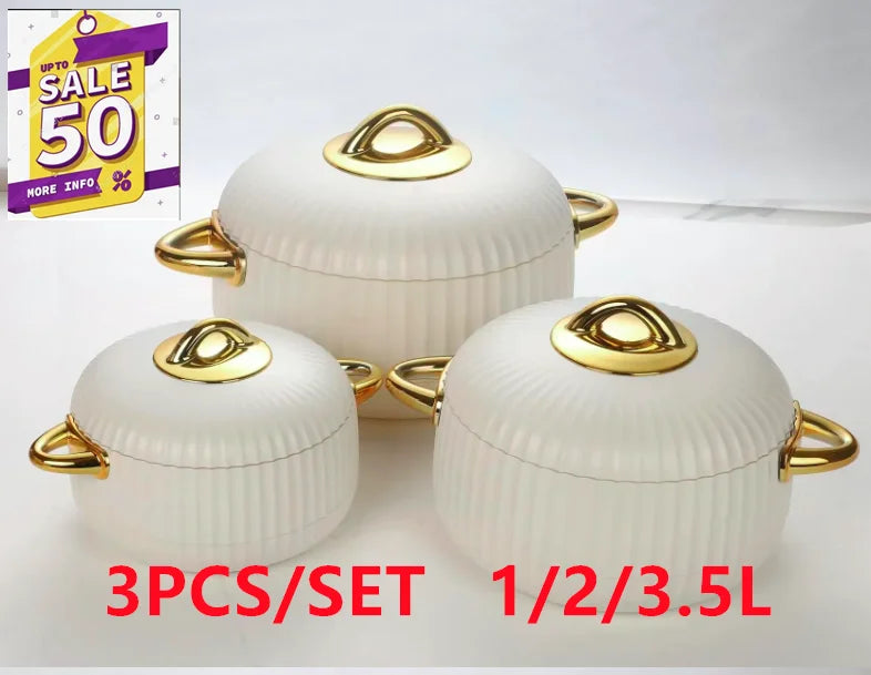 Plastic Lunchboxes 3 Pcs Set Durable Food Warmer Fresh Preservation
