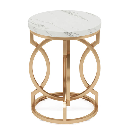 Tribesigns Modern Round End Table With Thick Wood Top