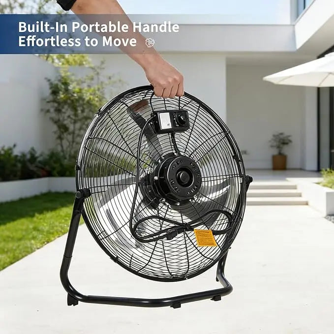 Acekool High Velocity Heavy Duty Industrial Floor Fan Adjustable Tilt