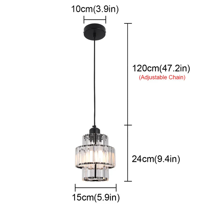 GreeLustr LED Modern K9 Crystal Chandelier Lighting Fixture For Bedroom