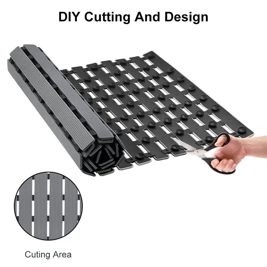 Nonslip Bathtub Mat With Suction Cups And Drain Holes