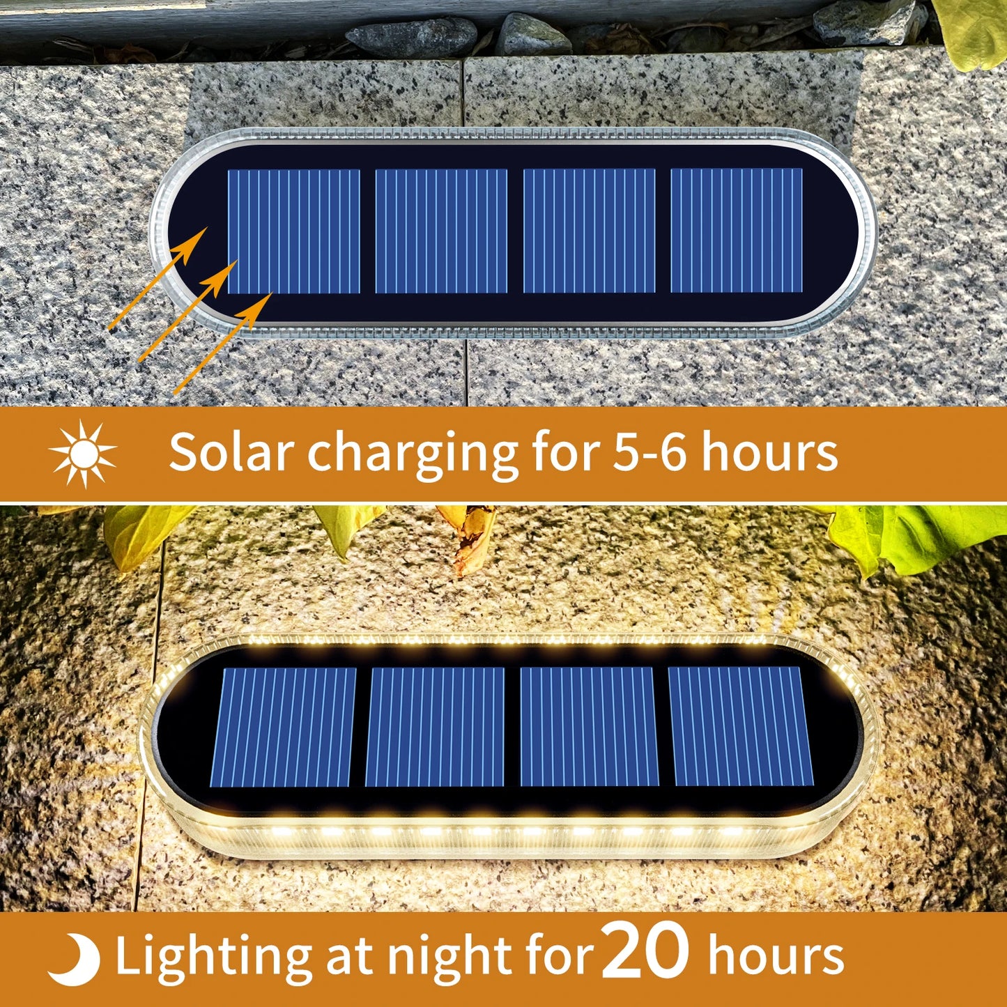 Solar Deck Lights Waterproof IP68 LED Step Lights Garden Outdoor