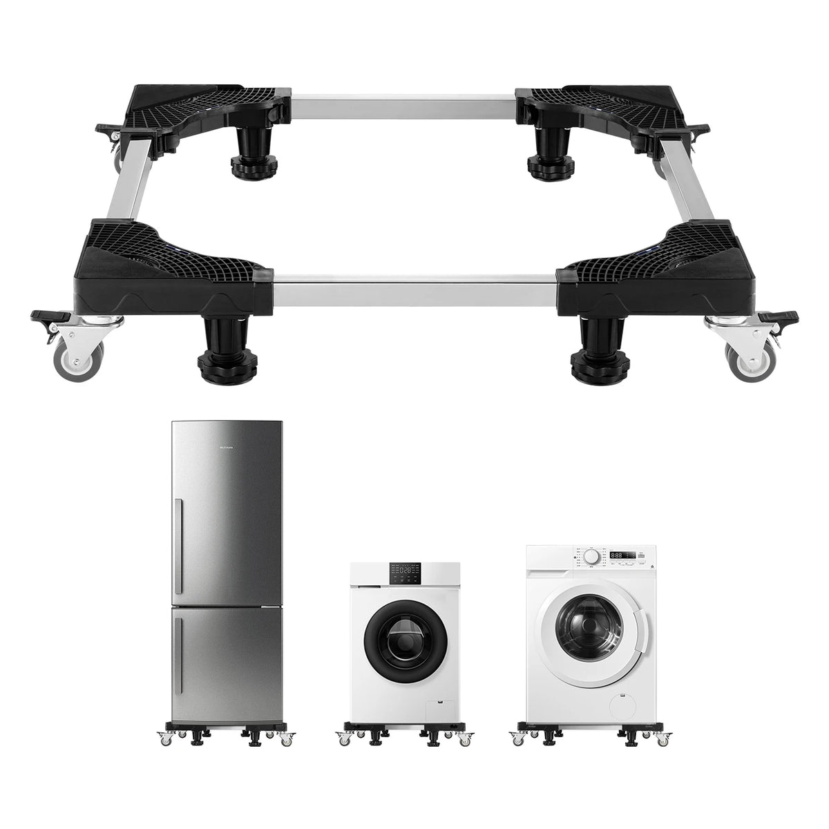 SucceBuy Heavy Duty Adjustable Furniture Mover Dolly With Locking Wheels