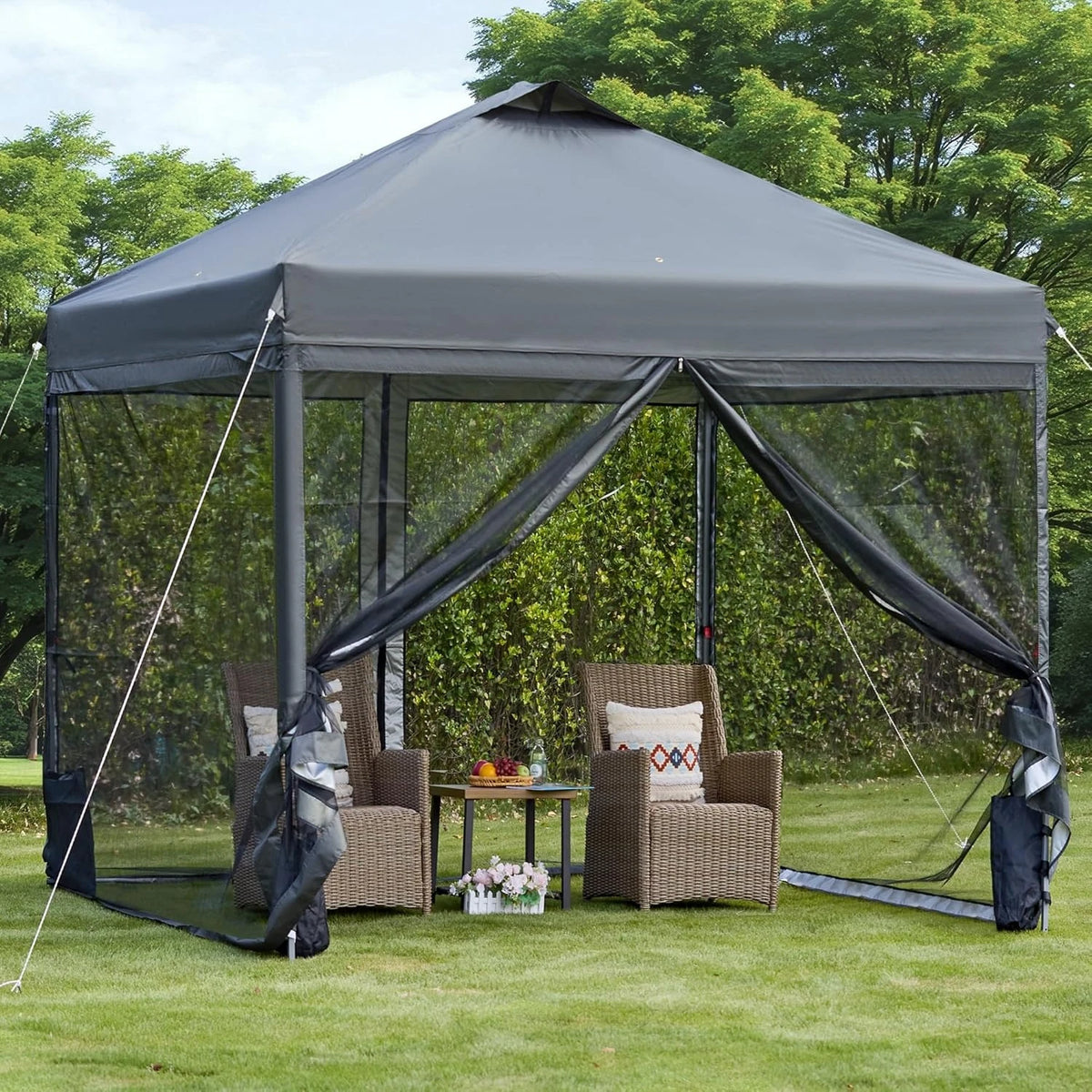 Pop Up Canopy Tent With Mosquito Netting For Outdoor Camping