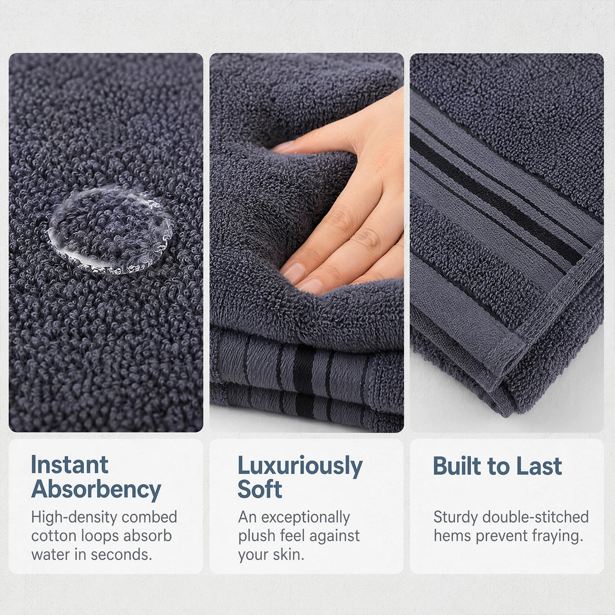 Majestic Plush Luxury Towels Set For Bathroom Spa Hotel
