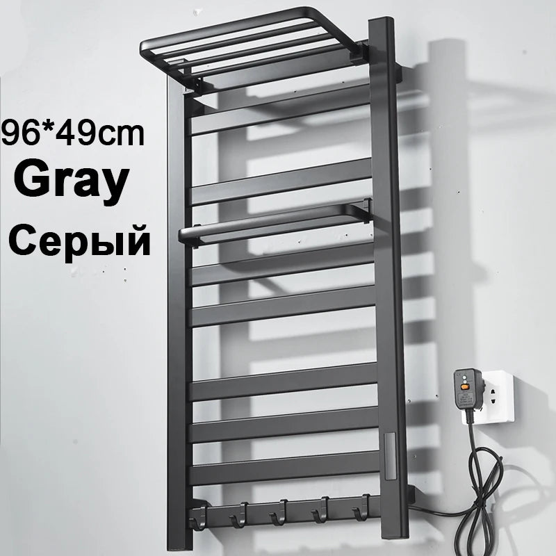 Shinesia Electric Towel Warmer Rail With Digital Temperature Display