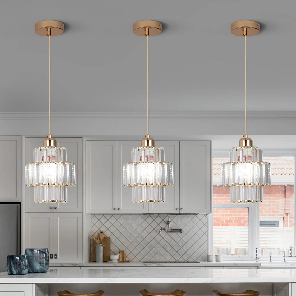 GreeLustr LED Modern K9 Crystal Chandelier Lighting Fixture For Bedroom