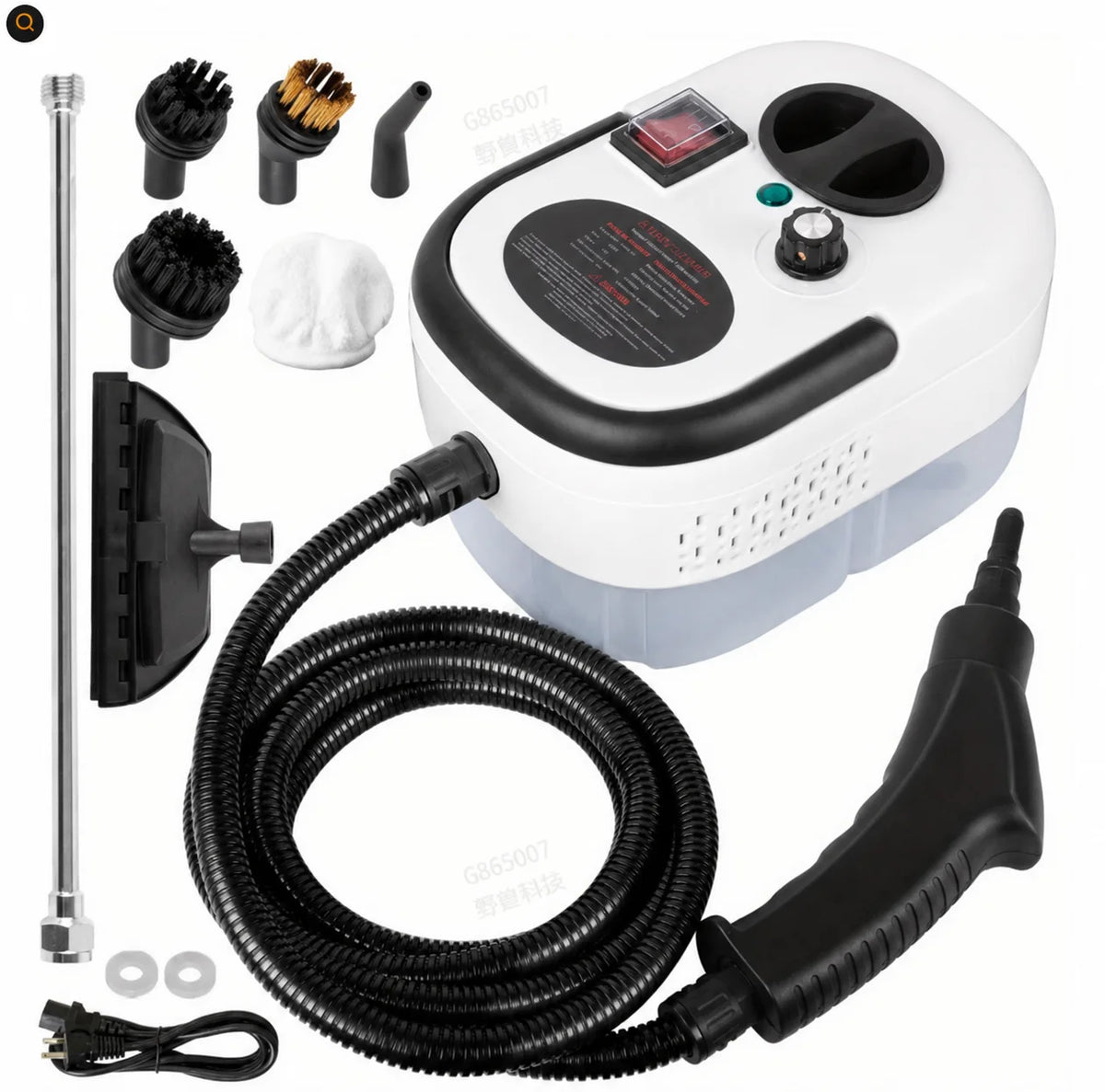 2500W Portable Handheld Steam Cleaner With Multiple Accessories Us Plug