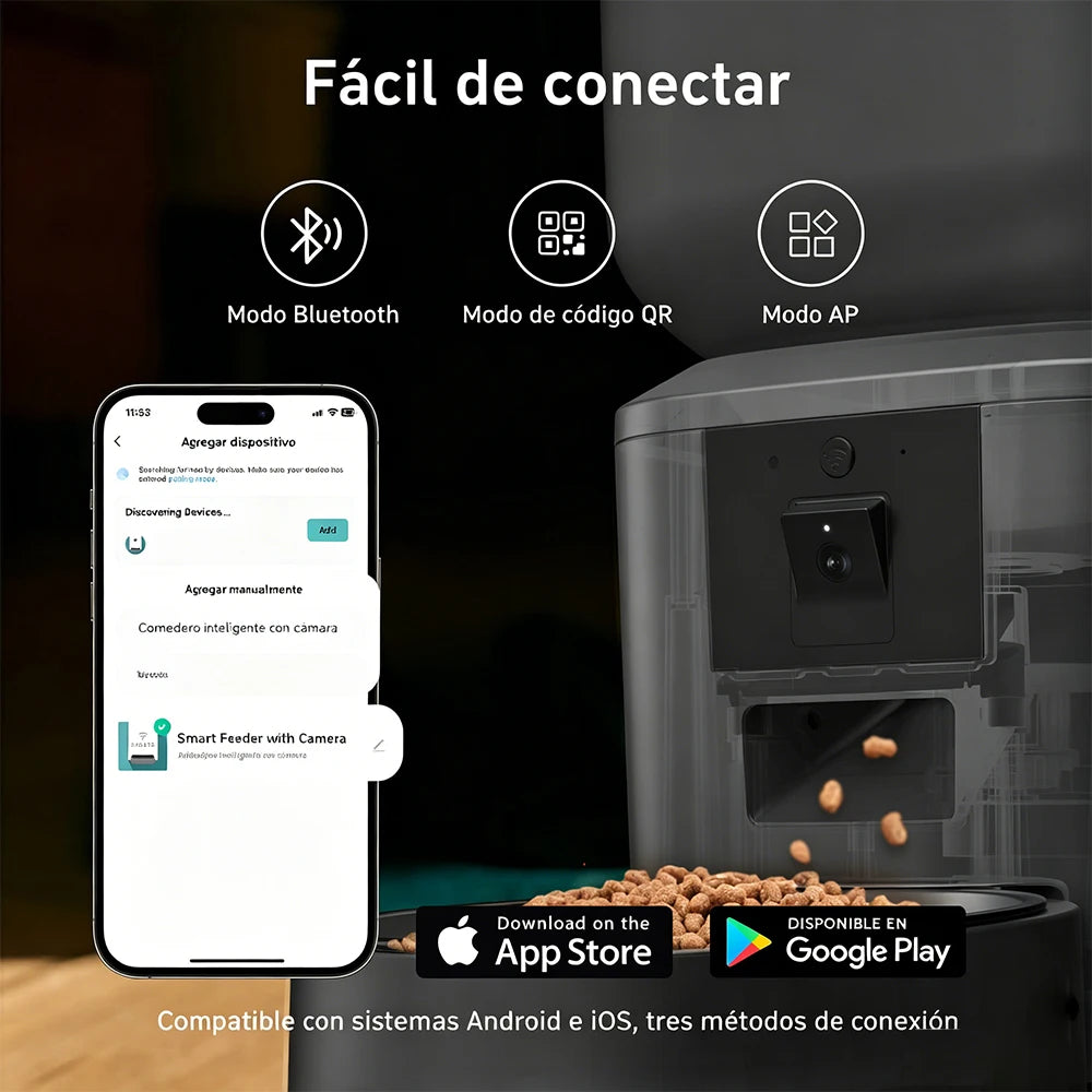 Nityers Automatic Cat Feeder 1080p WiFi Camera Night Vision