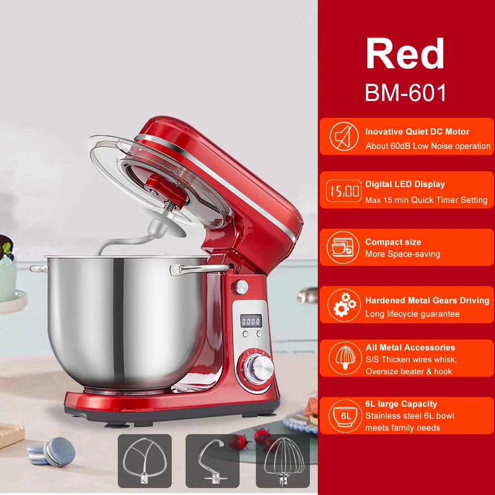 BioloMix Kitchen Stand Mixer Blender Quiet Motor Professional Grade Appliance
