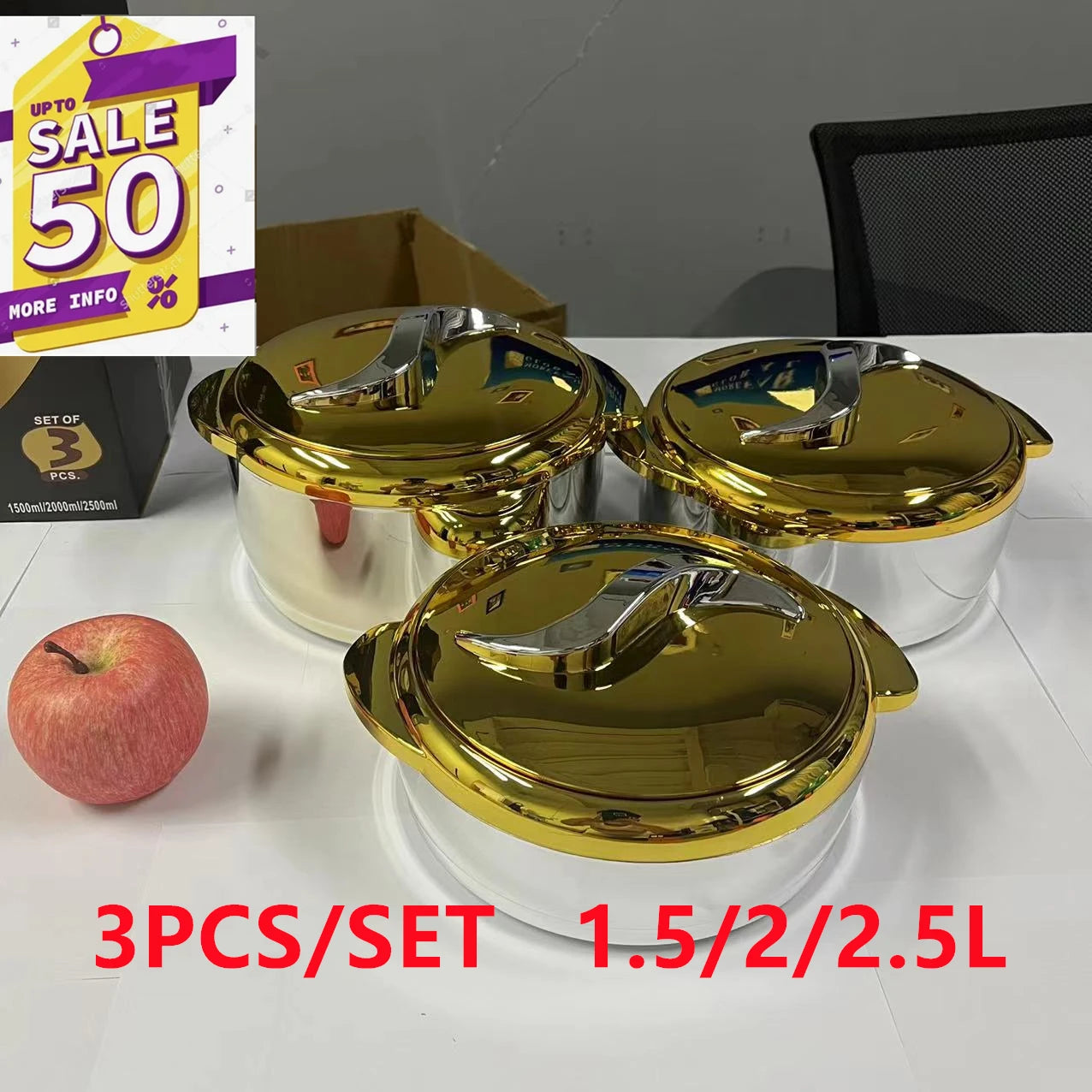 Plastic Lunchboxes 3 Pcs Set Durable Food Warmer Fresh Preservation