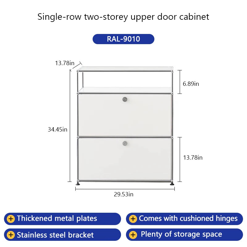 Bigcityfur Metal TV Stand Storage Corner Cabinet Living Room Furniture