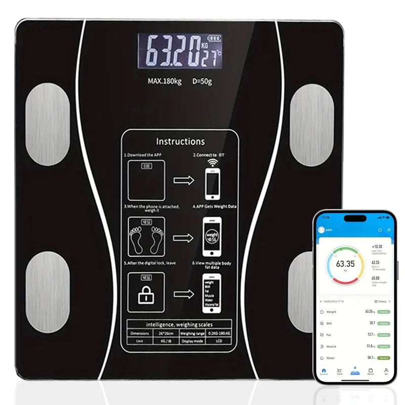 Smart Body Fat Scale With LED Display And Body Composition
