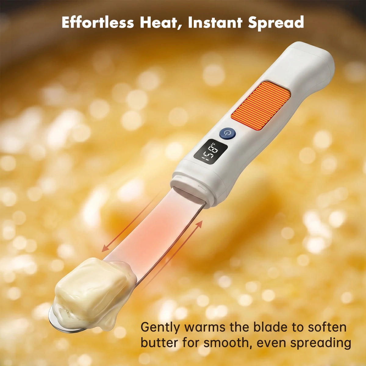USB Rechargeable Heated Electric Butter Knife Spreader For Cheese Breakfast