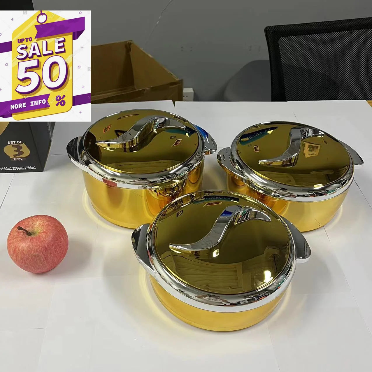 Plastic Lunchboxes 3 Pcs Set Durable Food Warmer Fresh Preservation