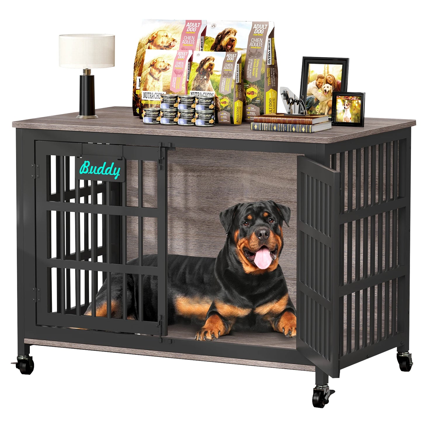 Heavy Duty Dog Crate Furniture Casters For Large Indoor Dogs
