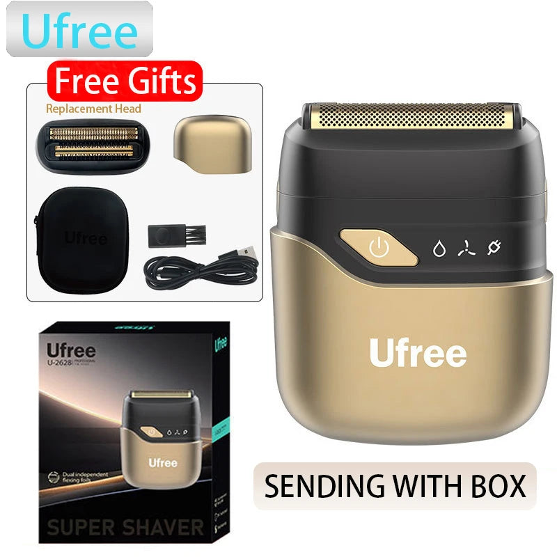 Ufree Electric Razor Men Wet Dry Cordless Rechargeable Foil Shaver