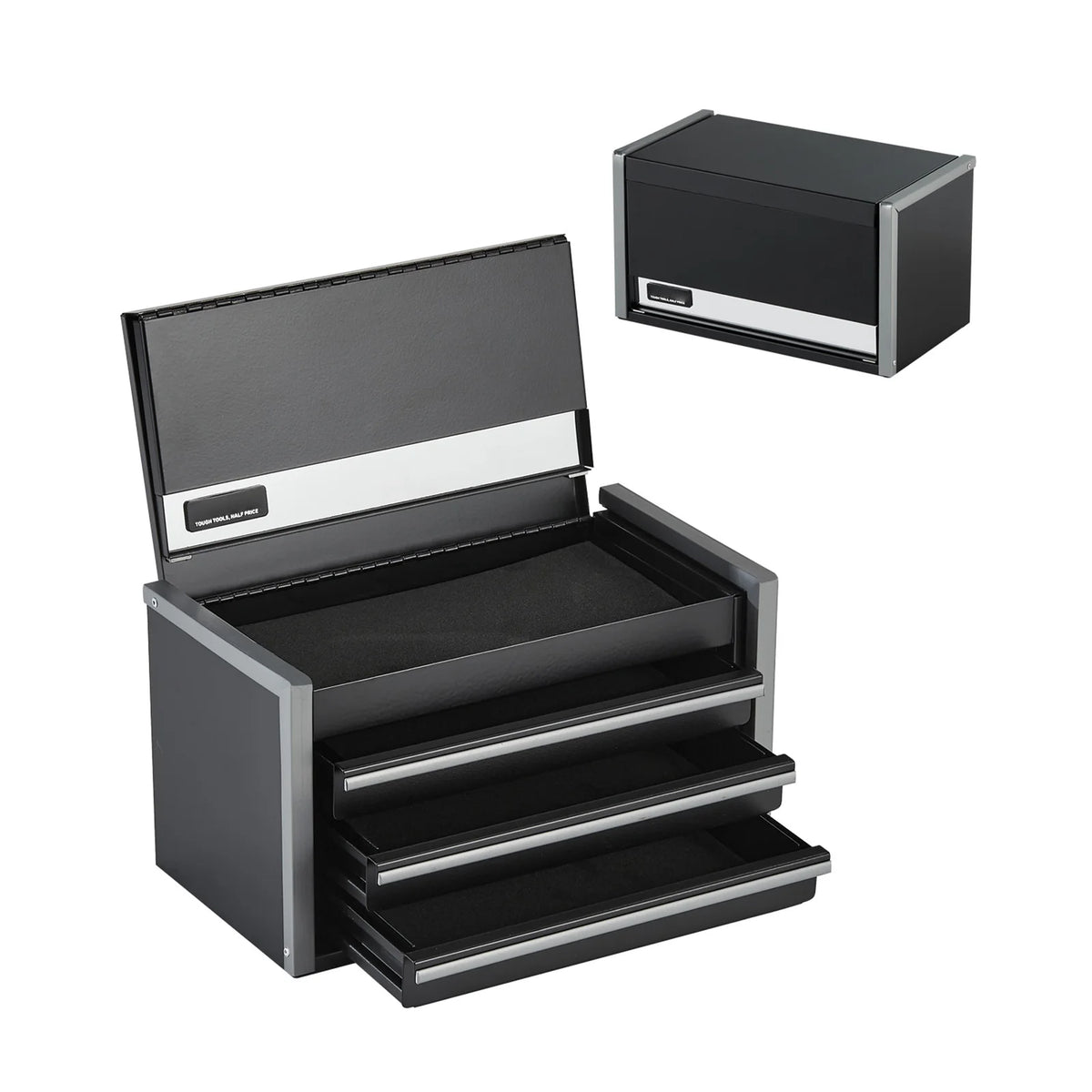 SucceBuy Metal Tool Box Portable Storage Chest For Garage Workbench