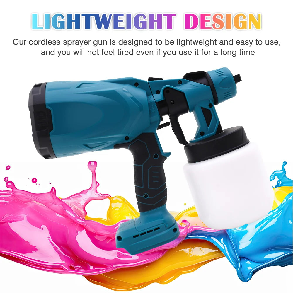 21V Cordless Electric HVLP Paint Sprayer With Rechargeable Batteries