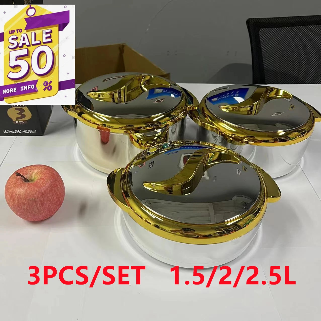 Plastic Lunchboxes 3 Pcs Set Durable Food Warmer Fresh Preservation