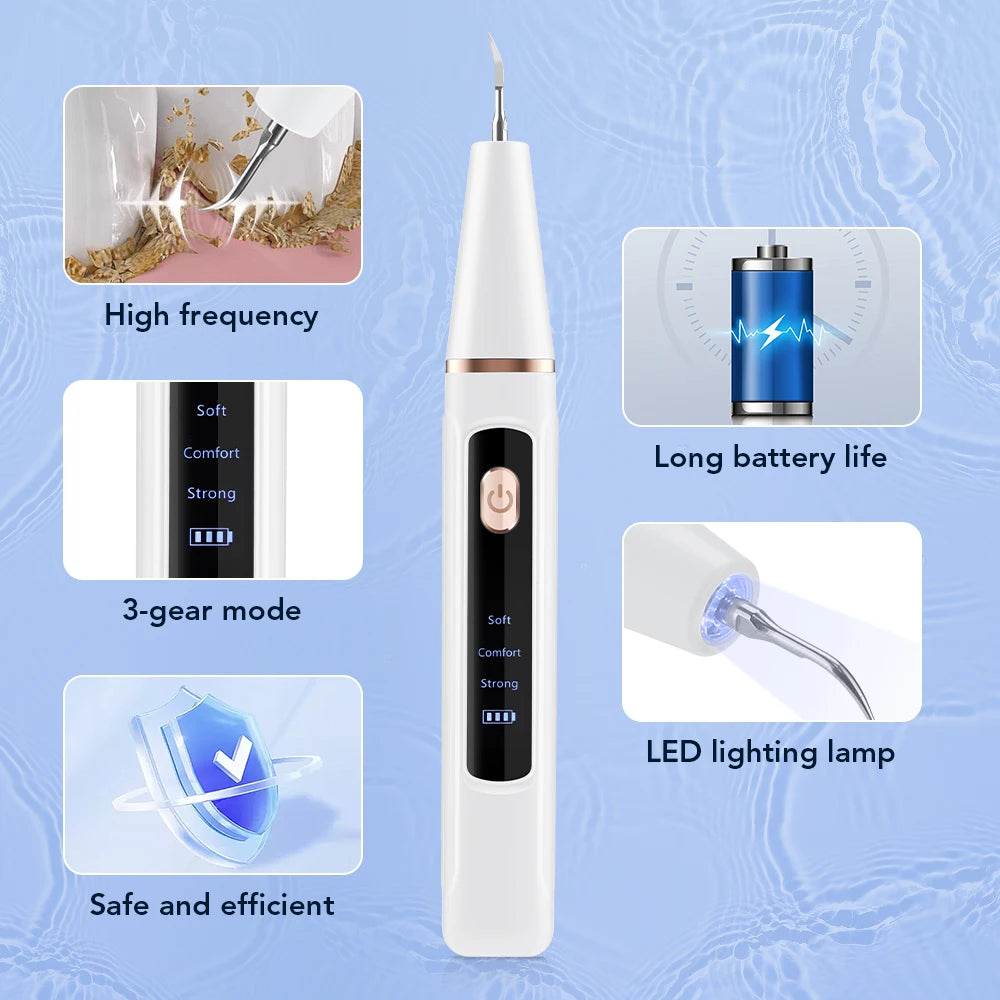 Rechargeable Electric Ultrasonic Teeth Tartar Cleaner Dental Scaler Whitening