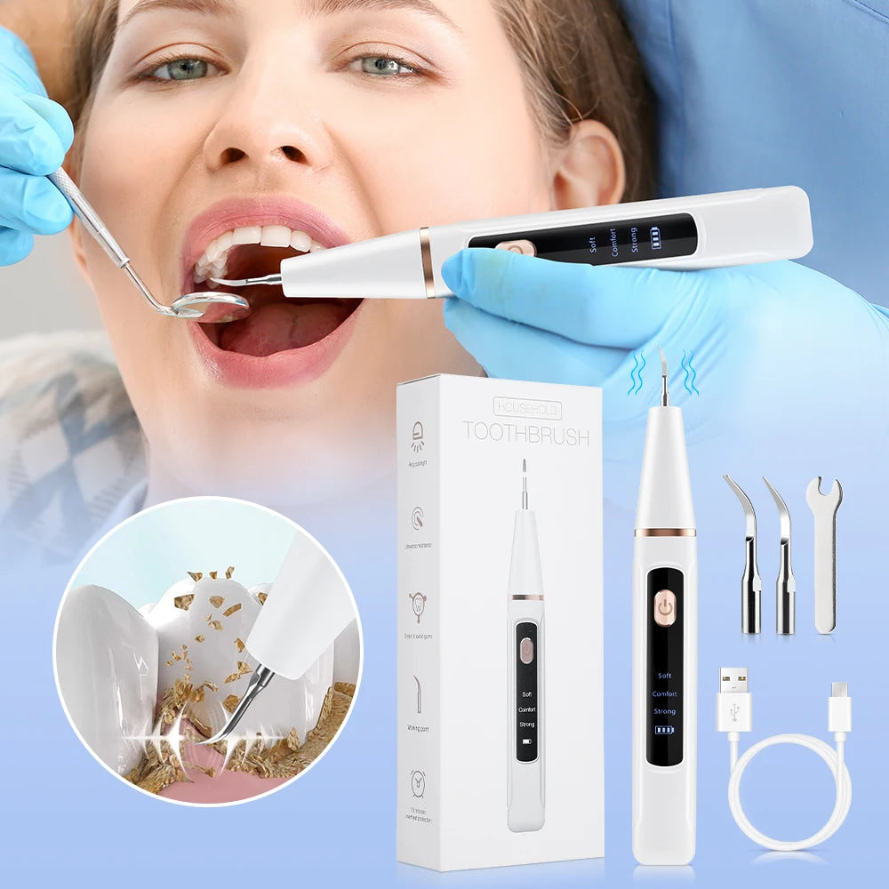 Rechargeable Electric Ultrasonic Teeth Tartar Cleaner Dental Scaler Whitening