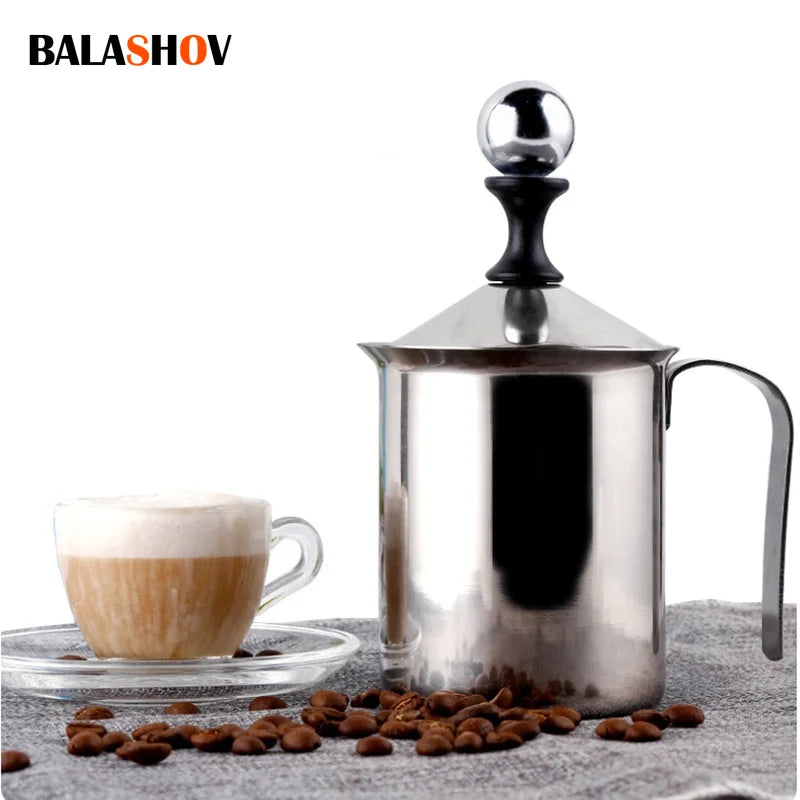Balashov Stainless Steel Electric Milk Frother Coffee Cappuccino Drink Mixer