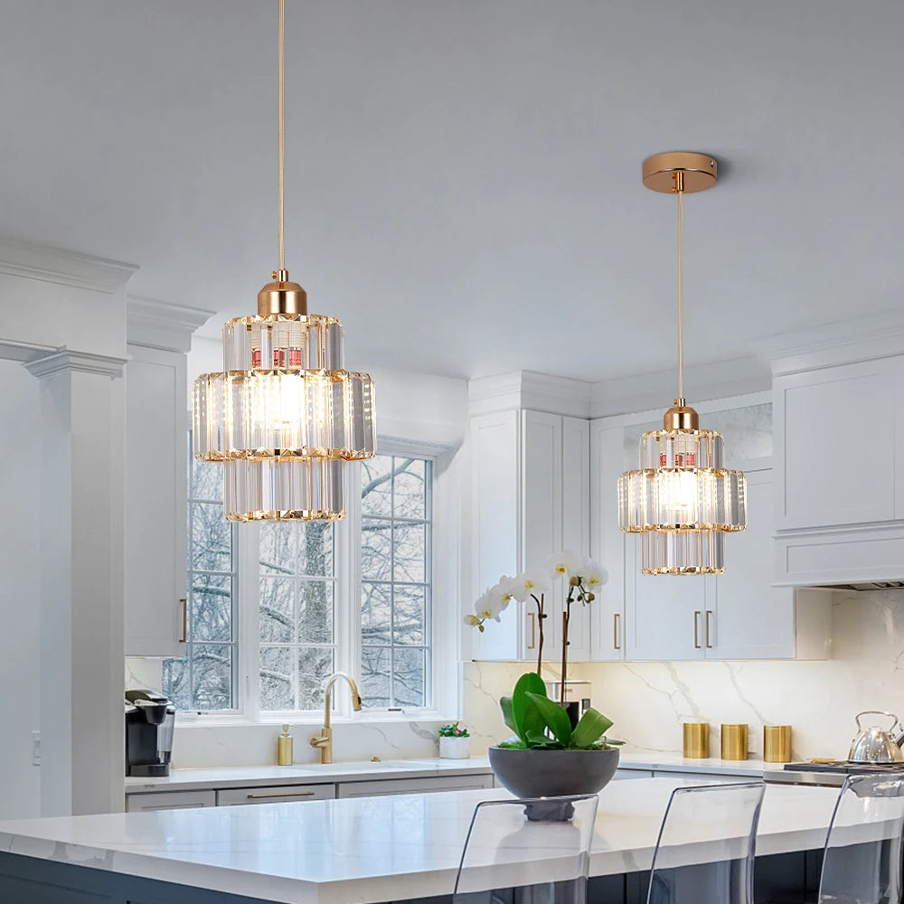 GreeLustr LED Modern K9 Crystal Chandelier Lighting Fixture For Bedroom