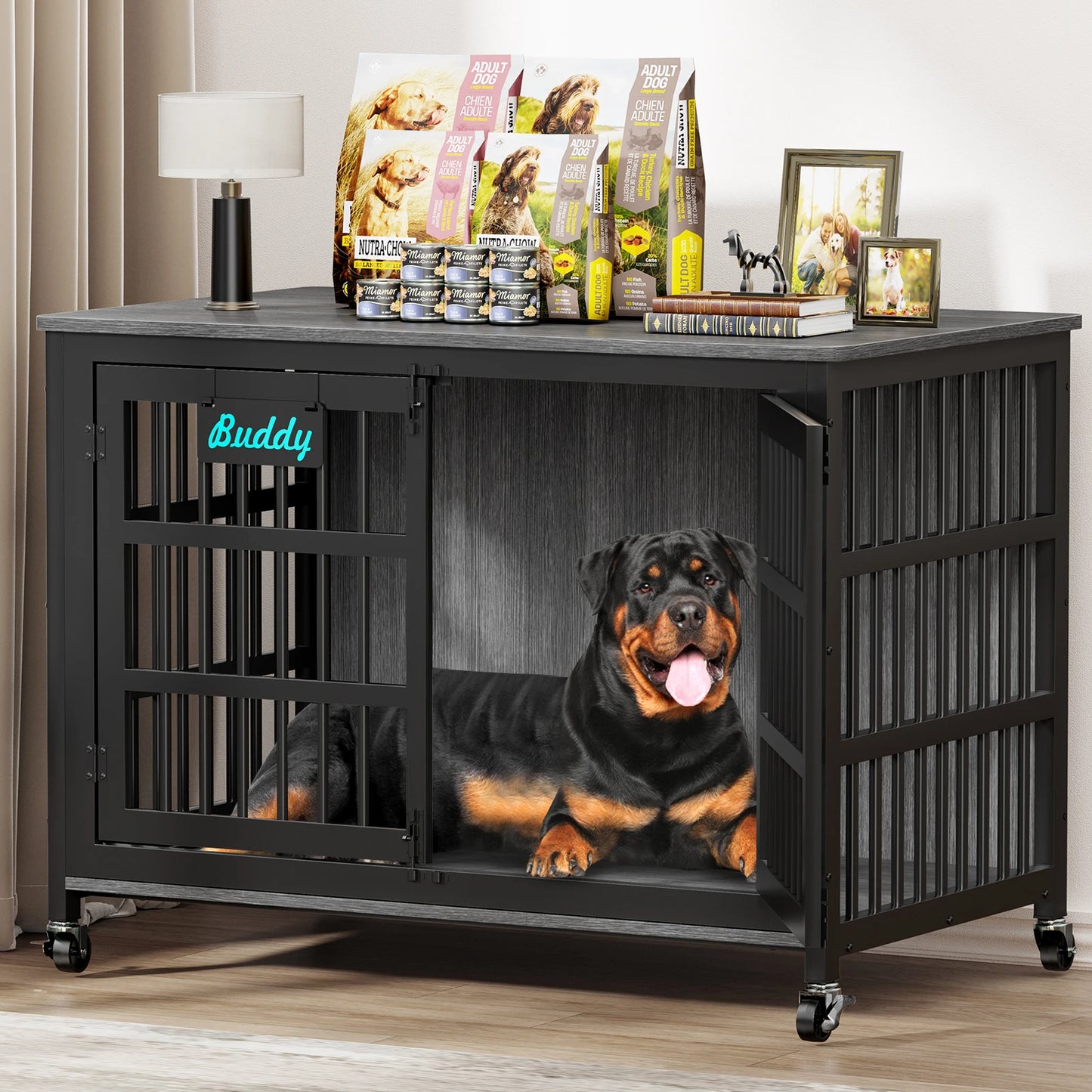 Heavy Duty Dog Crate Furniture Casters For Large Indoor Dogs