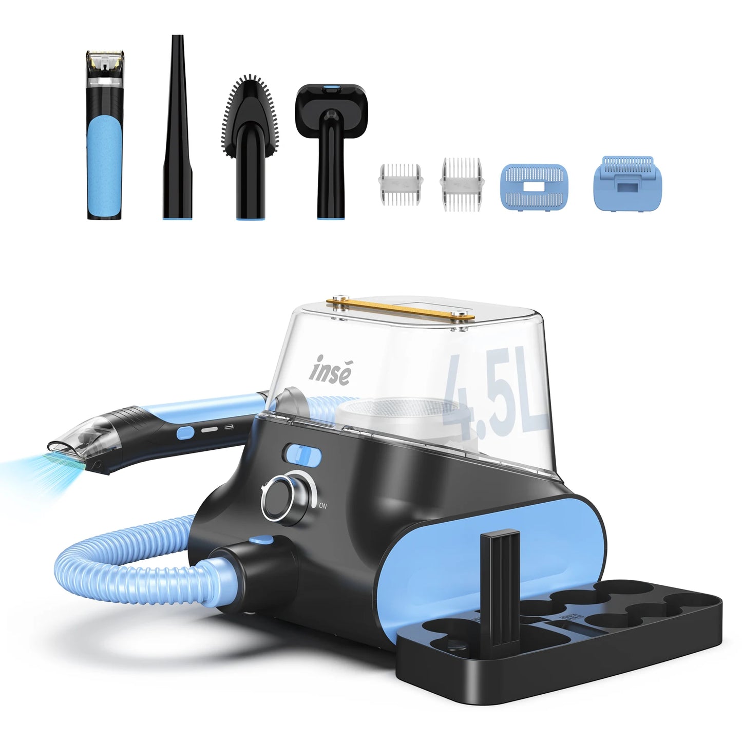 INSE Dog Grooming Vacuum Cleaner With Large Dust Box Storage