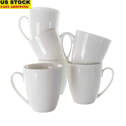 NONEDrinkware Porcelain Mug Set, Durable Microwave Safe Coffee Tea