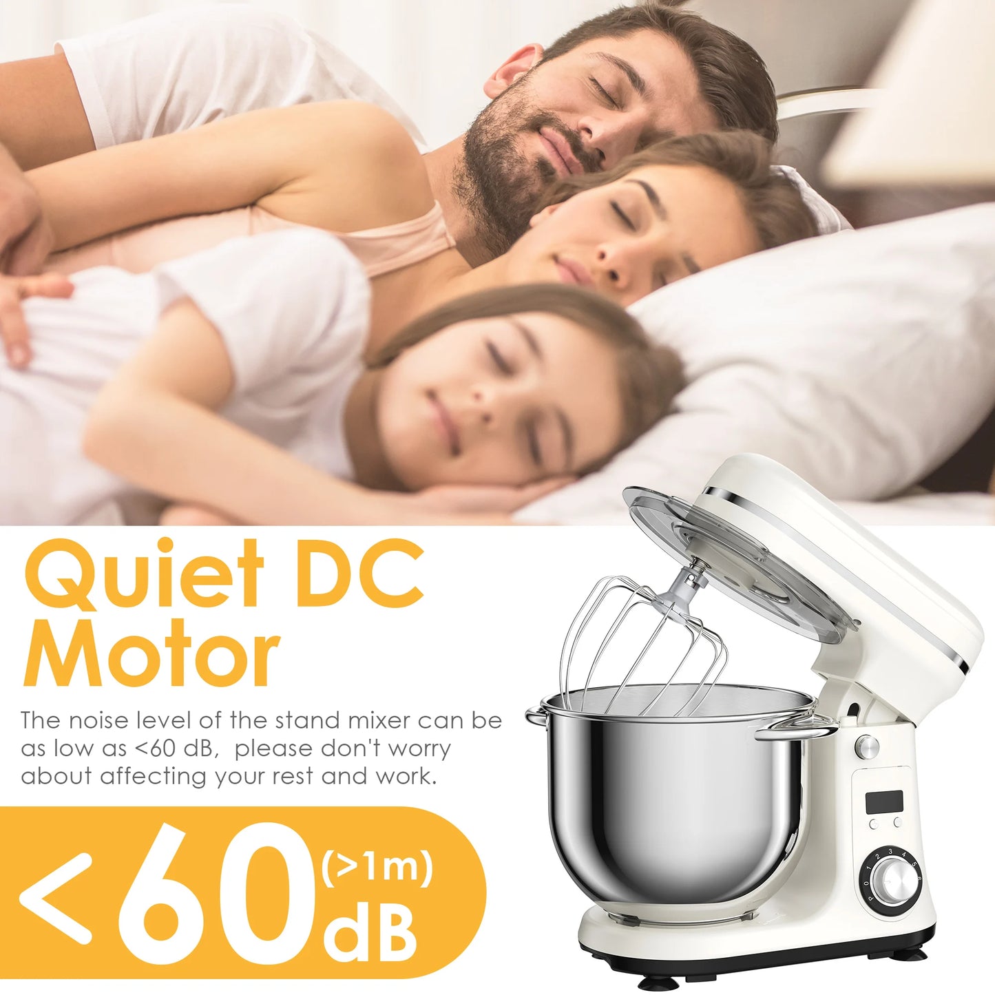 BioloMix Kitchen Stand Mixer Blender Quiet Motor Professional Grade Appliance