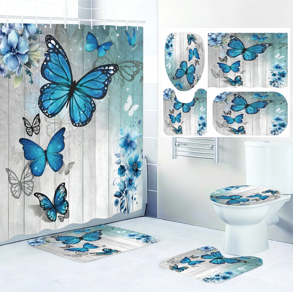 Butterfly Bathroom Four-Piece Set