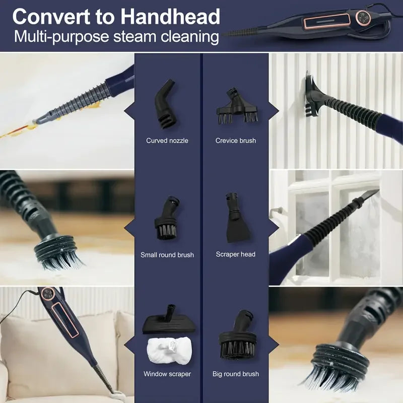 Devoac Steam Mop With Rotating Pad For Hardwood Laminate Floors
