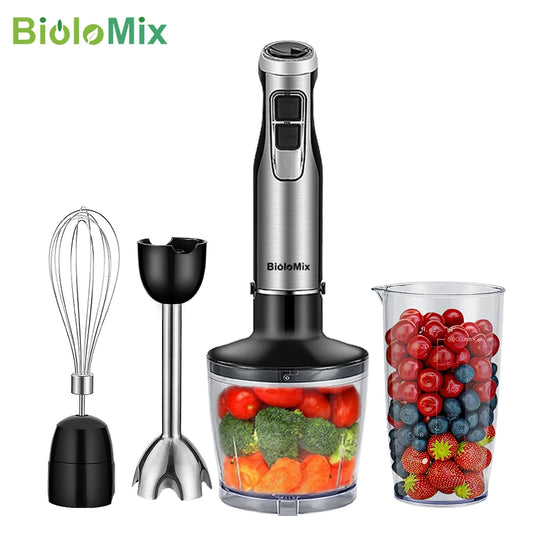 BioloMix 1200W 4 In 1 Immersion Blender With Chopper Cup
